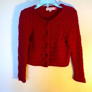 Pink Chicken red cardigan